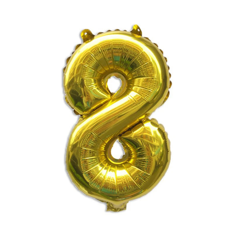 32 Inch Gold Foil Number Balloons | Birthday Party Decorations alternate view