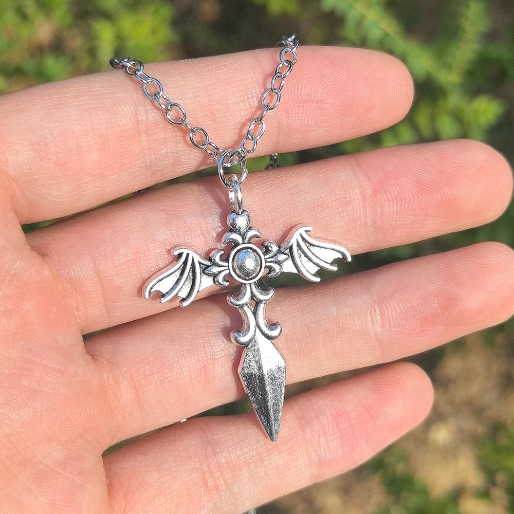 Special Wind Cross Skeleton Spider Set Necklace, Y2K Personalized Trendy Cool Girl Ne alternate view
