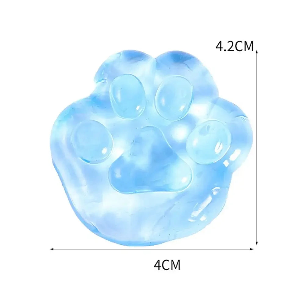 5/10/20PCS Kawaii Cat Paws Sticky Squeeze Toys Soft Realistic Glitter Cat Paws Tran additional angle