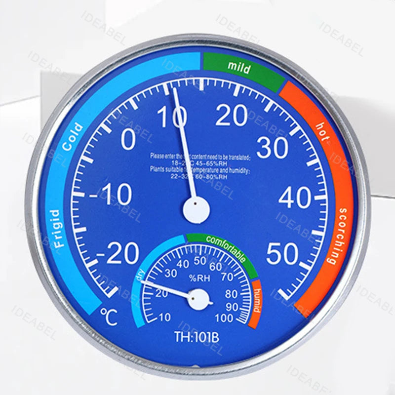 IDEABEL Analog Thermometer Hygrometer | Indoor Outdoor Humidity Monitor close-up view