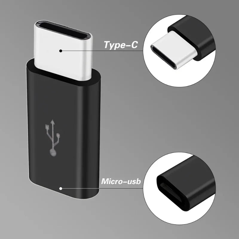 1/3Pcs Micro USB Female To Type C Male Adapter OTG Converter Micro-B To USB-C Connect alternate view
