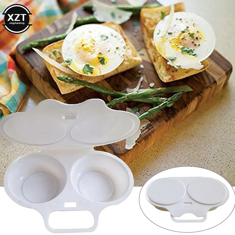 Microwave Egg Steamer | Food Grade Plastic Egg Poacher for Quick Breakfast additional angle