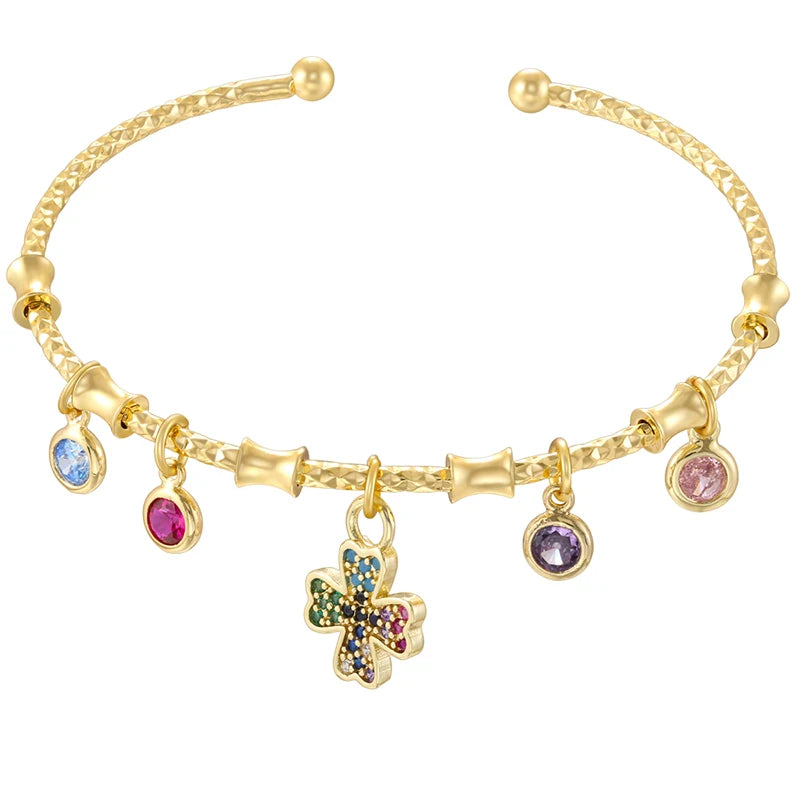 Candy Bracelet Ladies Golden Color Romantic Round Charm Bracelet Ladies Birthday Gi additional angle