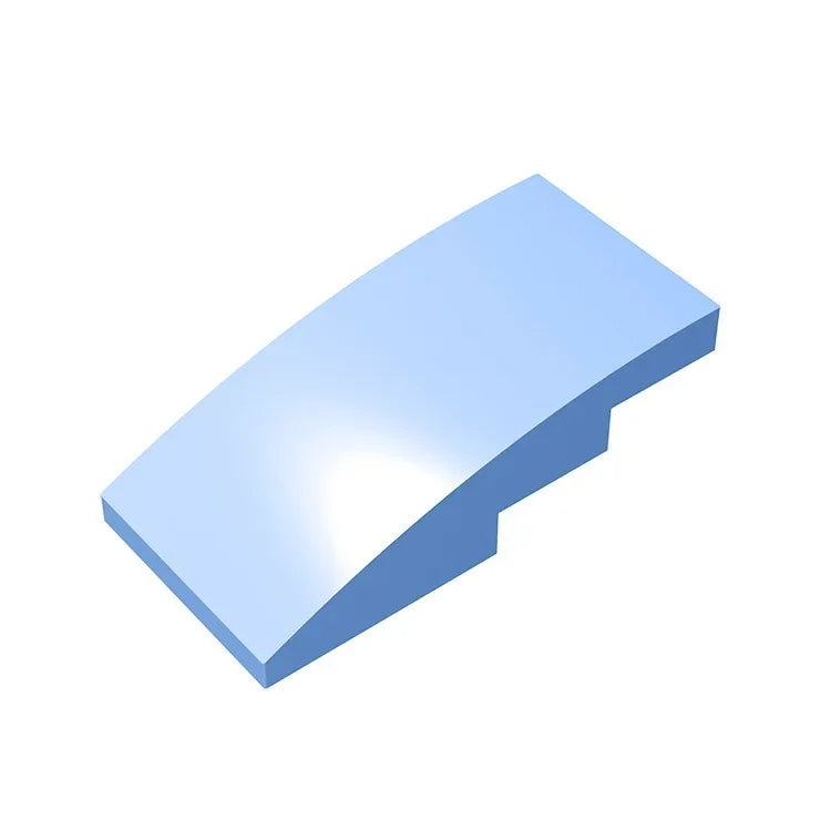 Slope, Curved 4 x 2 Building Block (Gobricks GDS-660) | Compatible with Lego 93606 Parts detail view