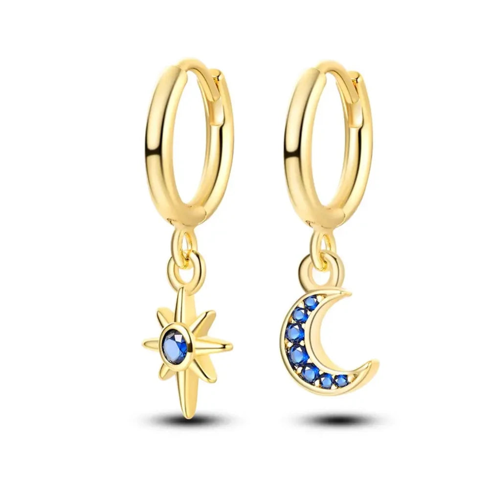 925 Sterling Silver Cherry Butterfly Shining Zircon Stud Earrings | Women's Holiday Ch close-up view