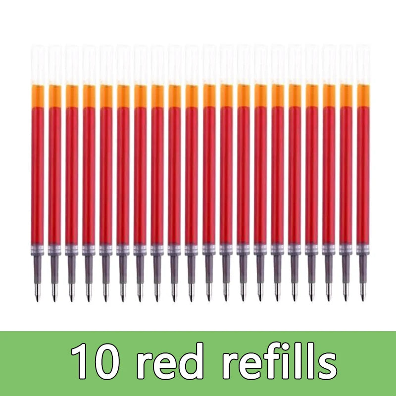 Pens Set Black Blue Red Refill Gel Pen Bullet Tip 0.5mm School alternate view