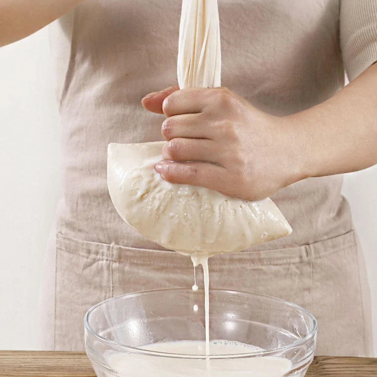 Nut Milk Bag Home Kitchen Gadgets Dish Drainer Kitchenware Reusable Unbleached Useful alternate view
