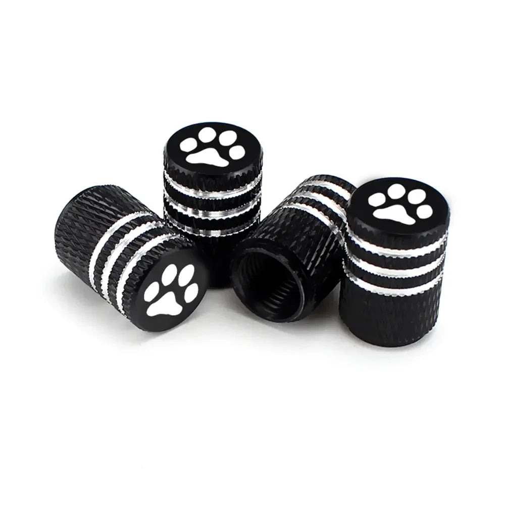 Bear's Paw Tire Stem Valve Caps, Aluminum Alloy, Set of 4 detail view