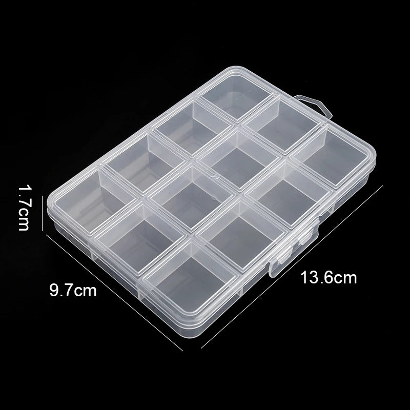 Jewelry Box Clear Plastic Organizer Box Empty Earring Storage Organizer Display Case alternate view