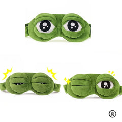 3D Frog Sleep Mask | Creative Cartoon Soft Travel Blindfold detail view