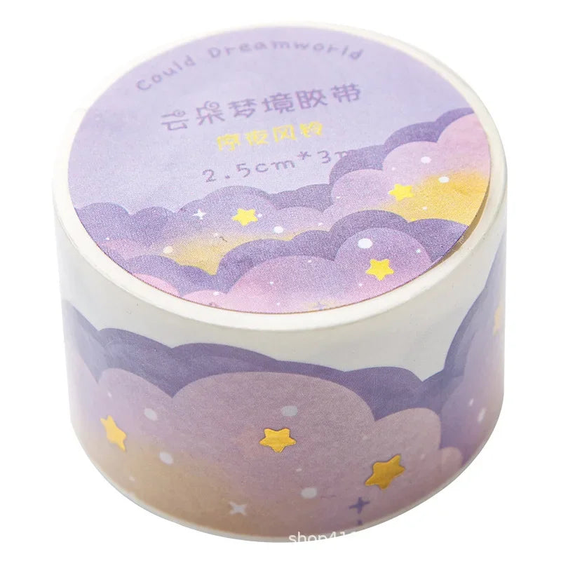 Kawaii Gradient Clouds Washi Tapes | DIY Scrapbooking and Journaling Stickers lifestyle view