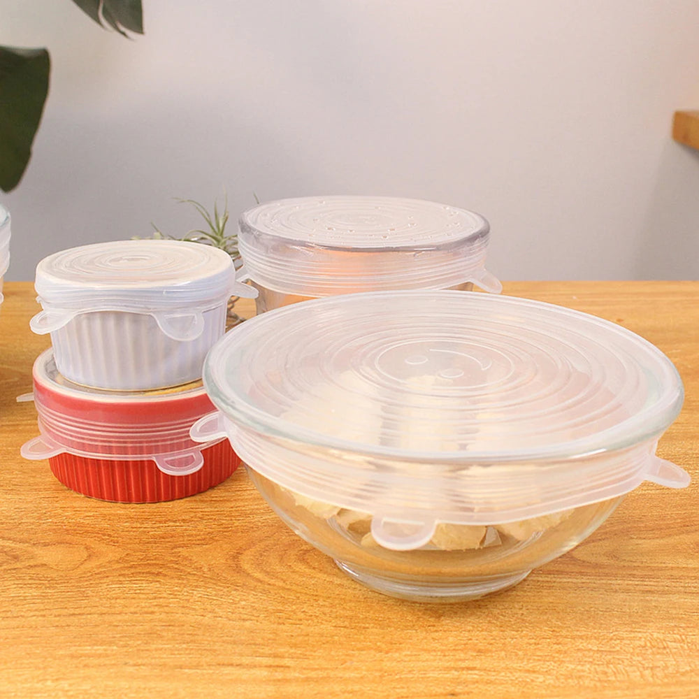 5-1Pcs Silicone Can Covers Reusable Small Silicone Stretch Lids Silicone Jar Lids Food S detail view