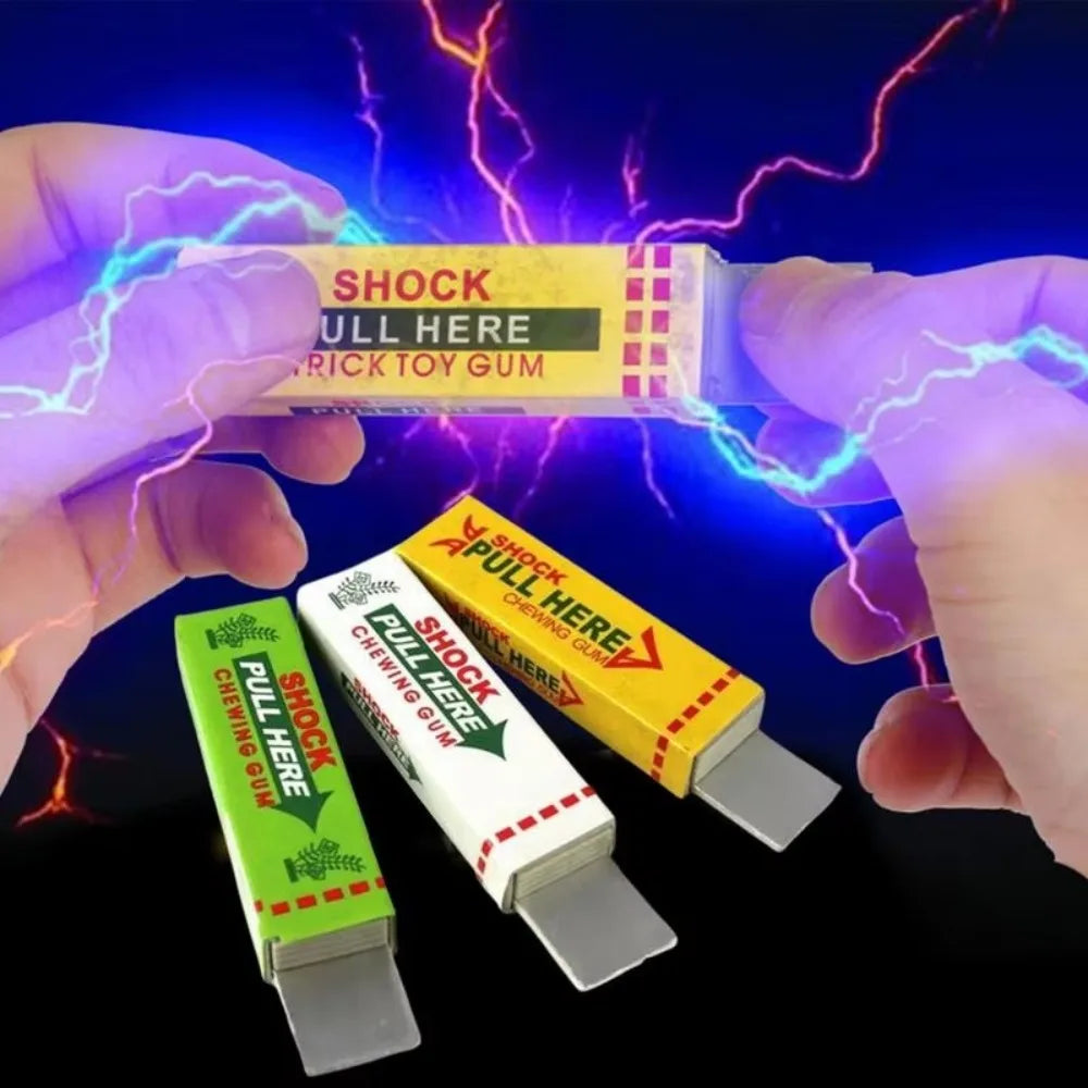Electric Shock Chewing Gum and Magic Prank Toy for Street Jokes Easy Comedy Holiday Party Supplies S