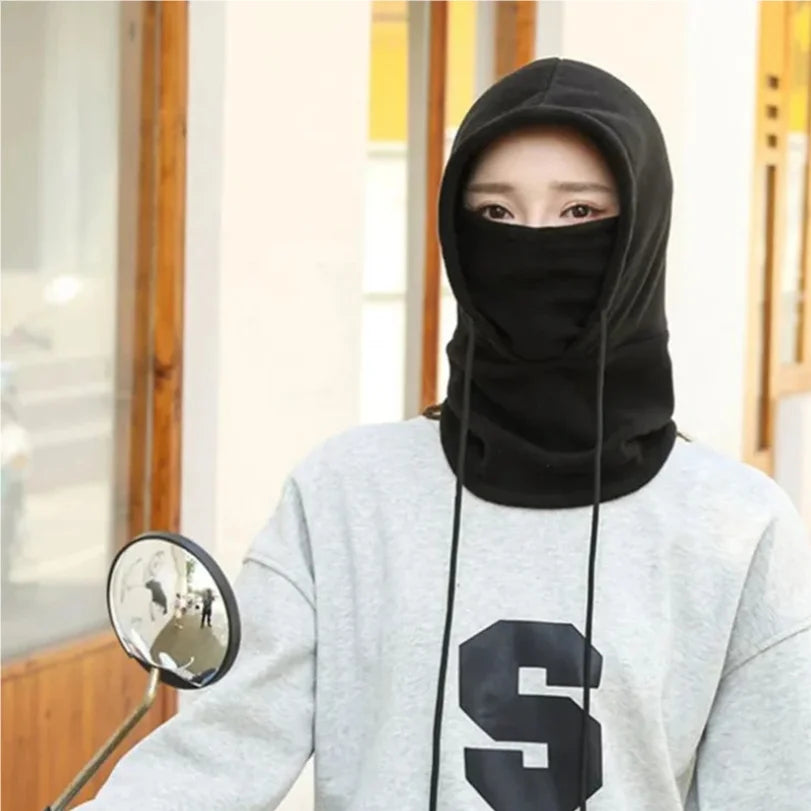 Winter Thermal Neck Warmer | Windproof Fleece Balaclava for Skiing and Cycling close-up view