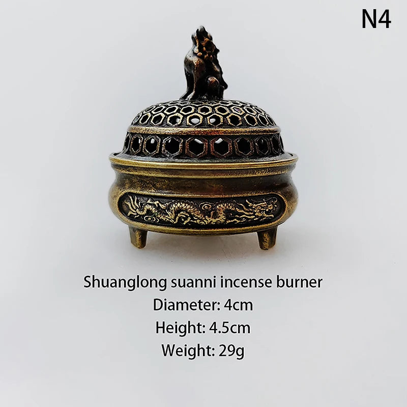 Elephant Lotus Incense Burner | Metal Incense Holder for Yoga Meditation close-up view