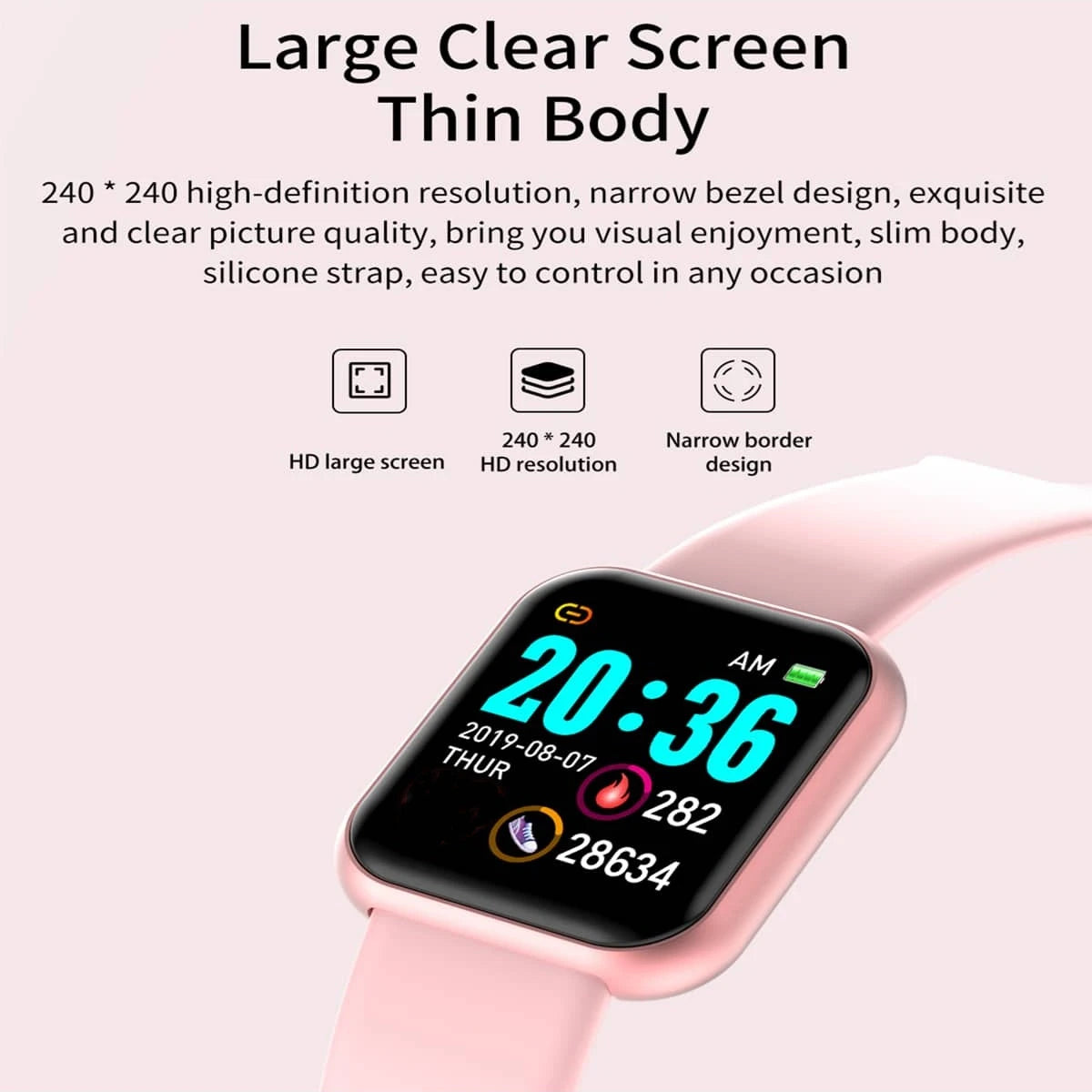 Multifunctional Smart Watch Men Women Bluetooth Connected Phone Music Player Fitness S close-up view