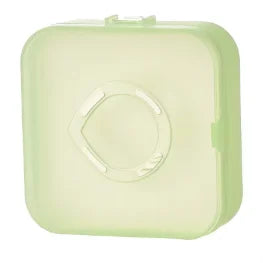 Portable Air Cushion Puff Box | Travel Makeup Sponge Case with Powder Container close-up view