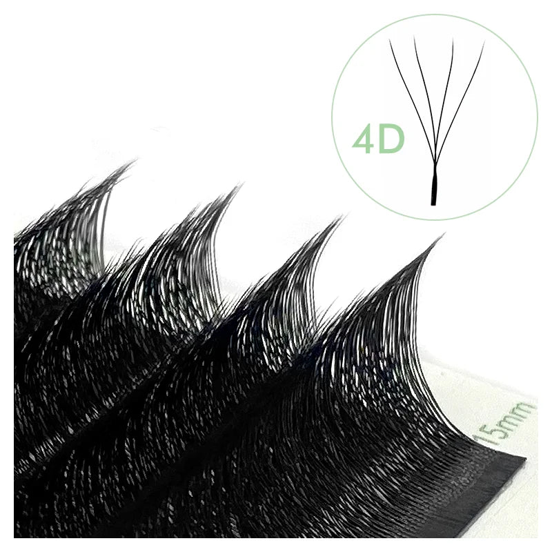 NATUHANA W Shape Eyelashes Extensions 3D 4D 5D 6D W Shaped Brown Black Clover Hand Ma lifestyle view