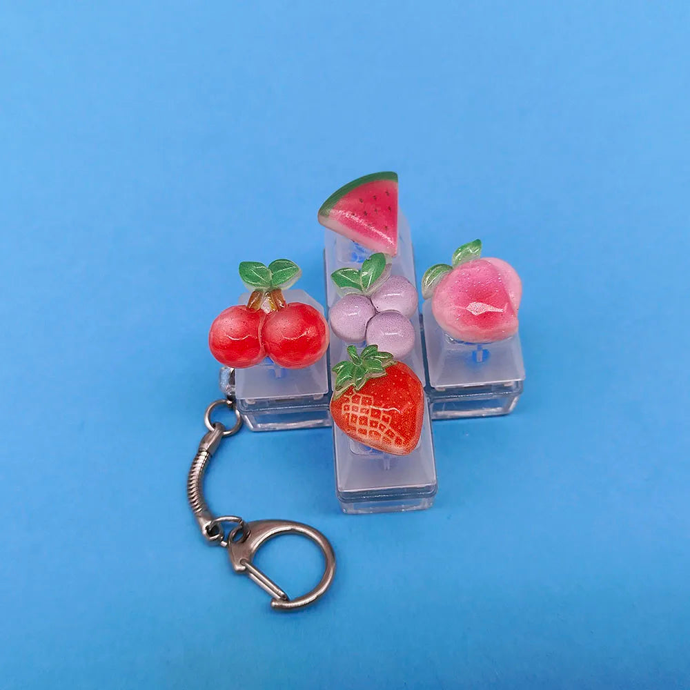 Fruit Keycap Keychain | Kawaii Stress Relief Pop Fidget Toy alternate view