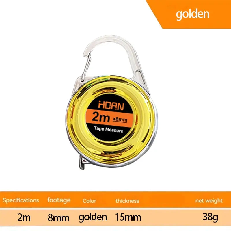 1pc Mini Keychain Tape Measure 2m Steel Tape Measure Delicate Small Steel Ruler Multipur detail view
