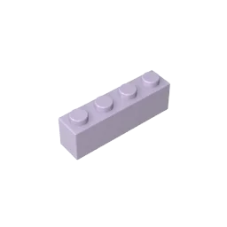 Gobricks GDS-534 Brick 1 x 4 without Bottom Tubes | Compatible Building Block Set detail view