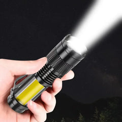 2000LM Mini Flashlight Rechargeable | Bright LED Tactical Torch with USB Charging detail view