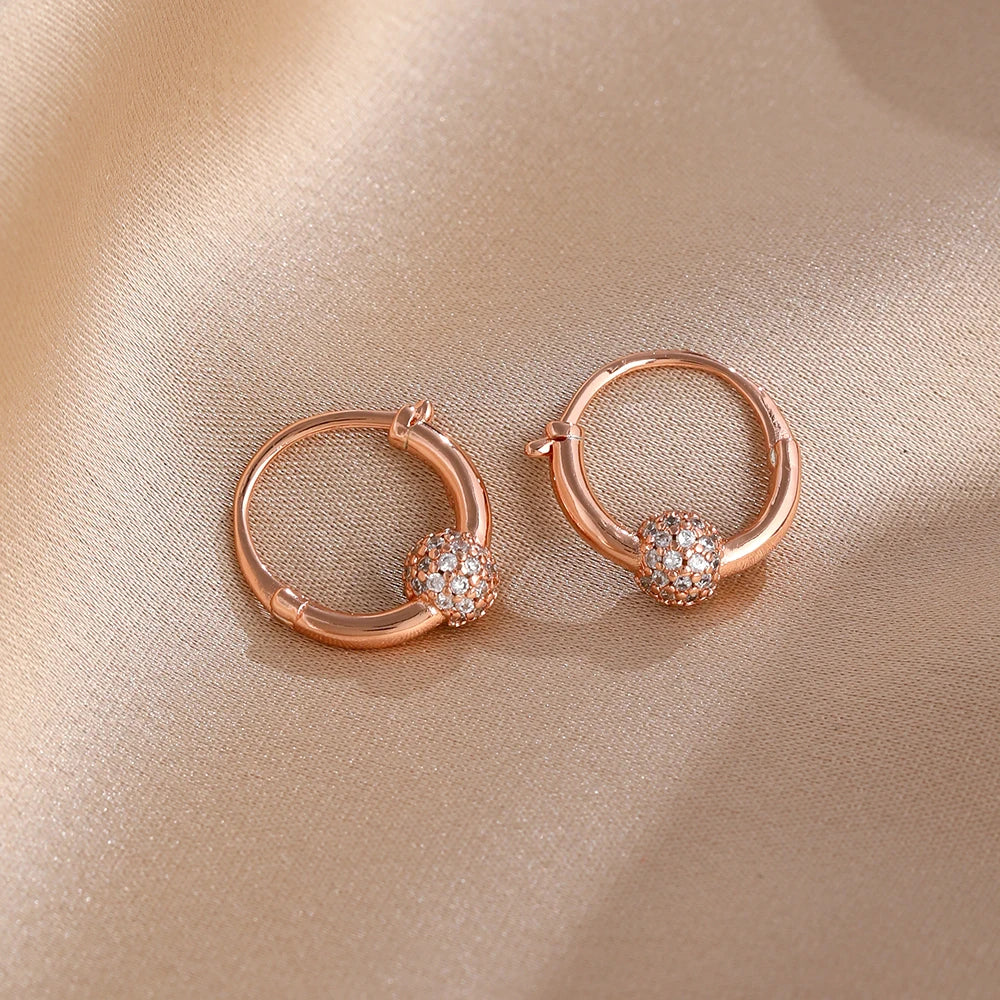 2026 New Fashion Hoop Earrings Set for Women | Ginkgo Leaf Enamel Flower Stud, Cute Cr close-up view
