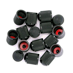 20PCS Car Tire Valve Plastic Black Bike Tyre Valve Caps O Rubber Ring Covers Dome Sha alternate view