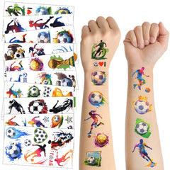 10pcs Soccer Temporary Tattoo Stickers Kids Boys Birthday Party Favors Sport Football Party Decorati