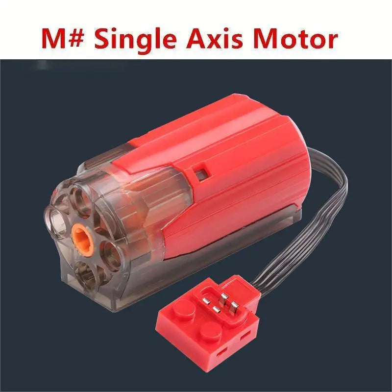 Electric Motor Building Block Set with LED Light and Remote Control