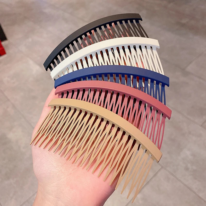 1Pcs Colorful Plastic Side Hair Twist Combs French Twist Comb Women Fine Hair Clips Hairs Styling Accessories Wholesale 7 Colors