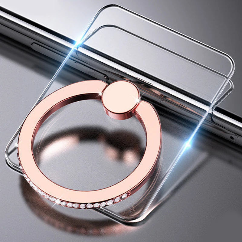 Transparent Cell Phone Ring Holder Stand 360°Degree Rotation Clear Finger Grip Kickst lifestyle view