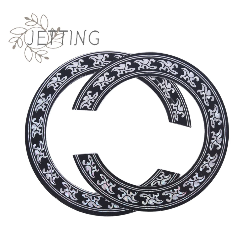 (SMTGDP11)IRIN 94 104mm Hard PVC Guitar Circle Sound Hole Rosette Inlay Decal Sticker fo detail view