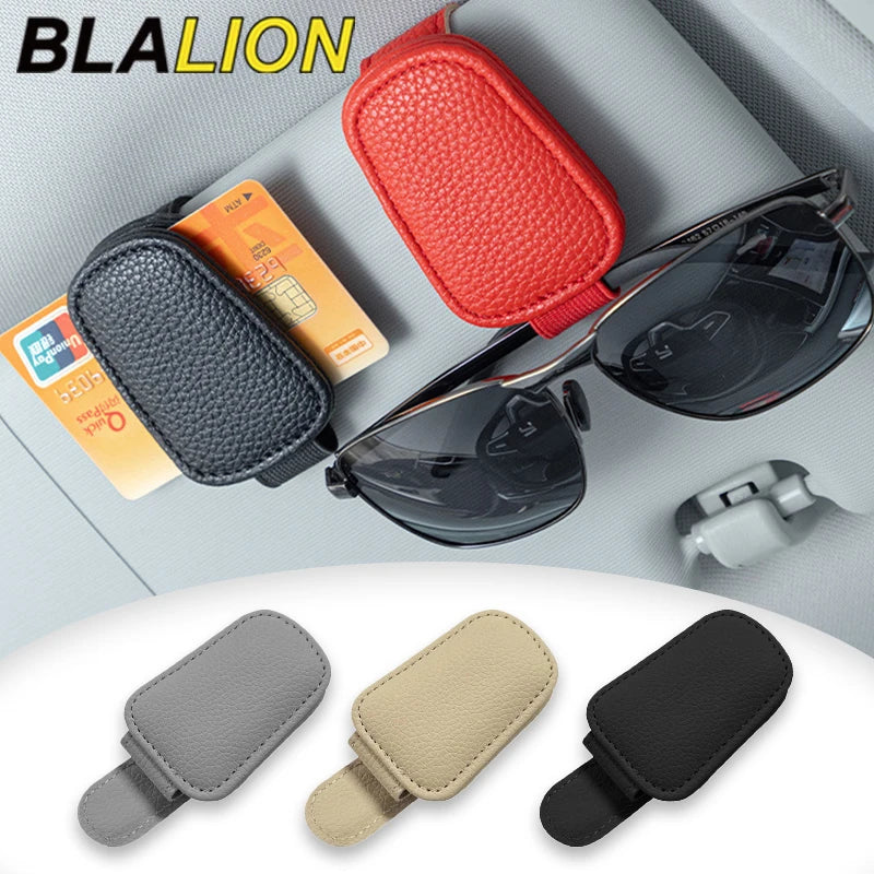 BLALION Car Sun Visor Clip Glasses Cards Case