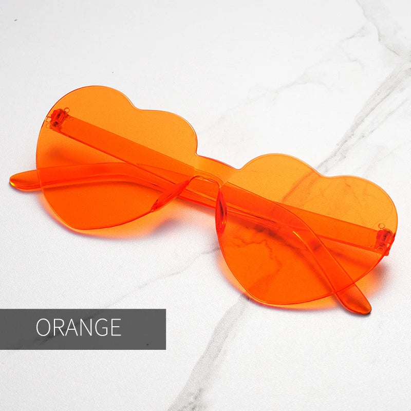 Color heart shape ocean personality Frameless Children's Sunglasses Candy Love Sungla alternate view