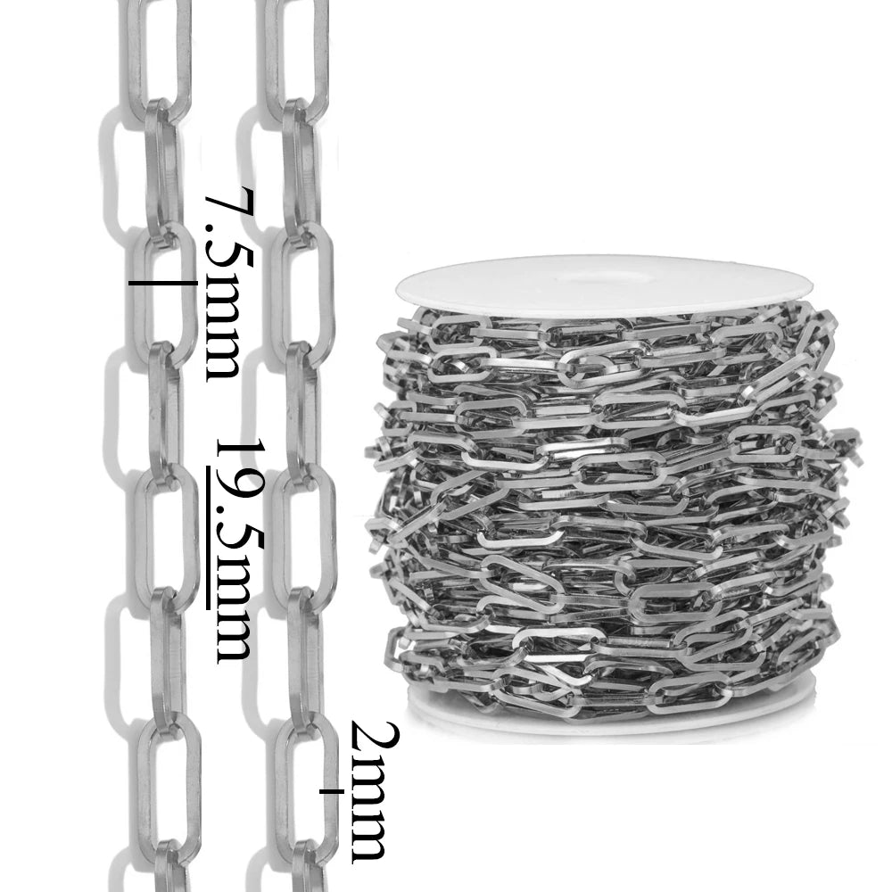 1 Meter Stainless Steel Chain Gold Silver DIY Jewelry Making Chain Necklace Bracelet lifestyle view