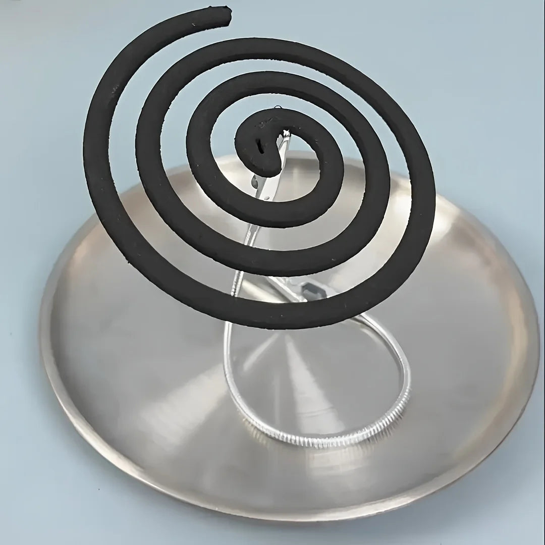 3pcs Stainless Steel Portable Vertical Mosquito Coil Holder Stand | Adjustable Dual Al close-up view