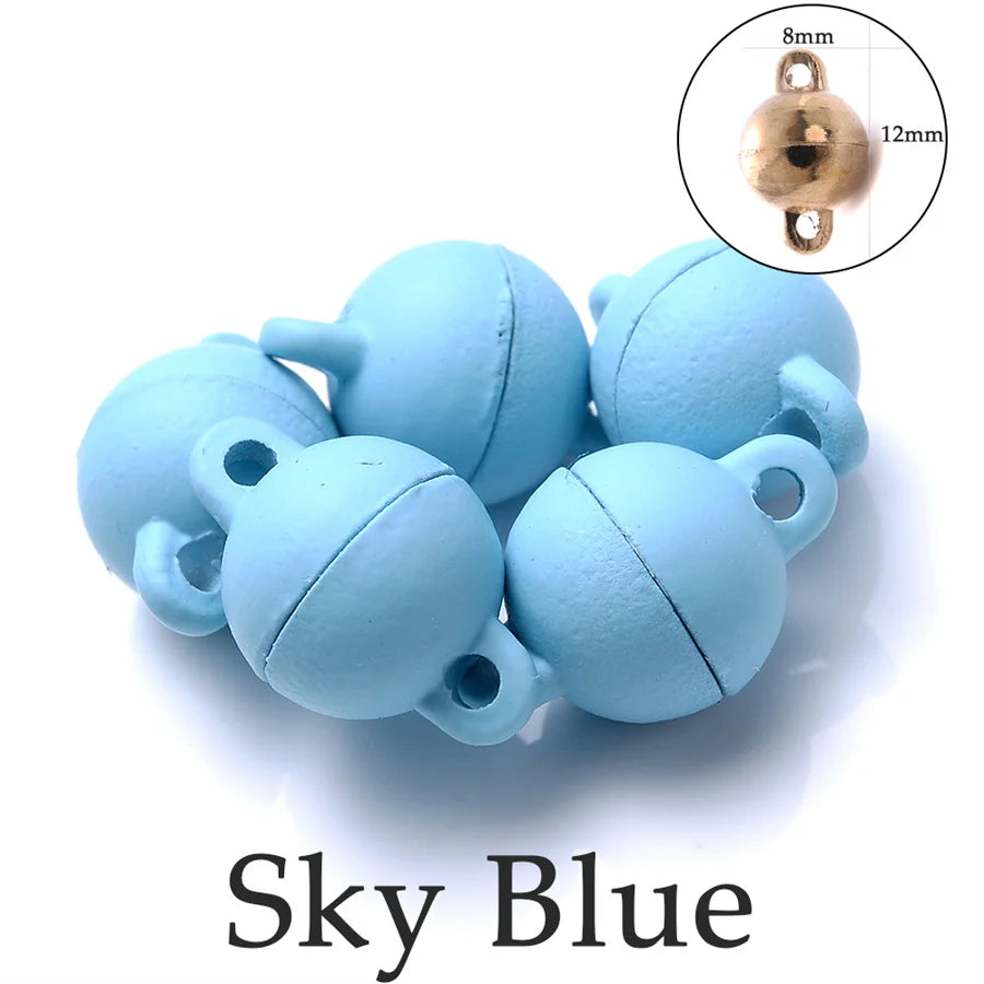 Heart Round Magnetic Clasps Set | DIY Jewelry Connector Charms close-up view