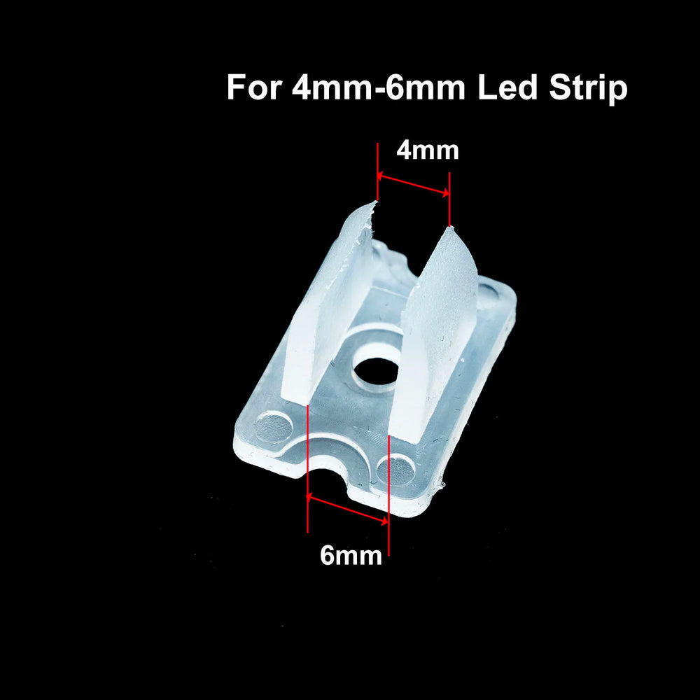 LED Strip Fixing Clips 6mm 8mm 10mm 12mm for 2835 Neon 220V lifestyle view