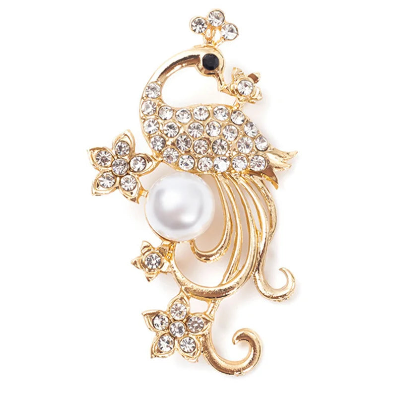 Elegant Pearl Flower Brooch Pin Badge For Women Girls Fashion Clothes Decoration Jewelry Gifts