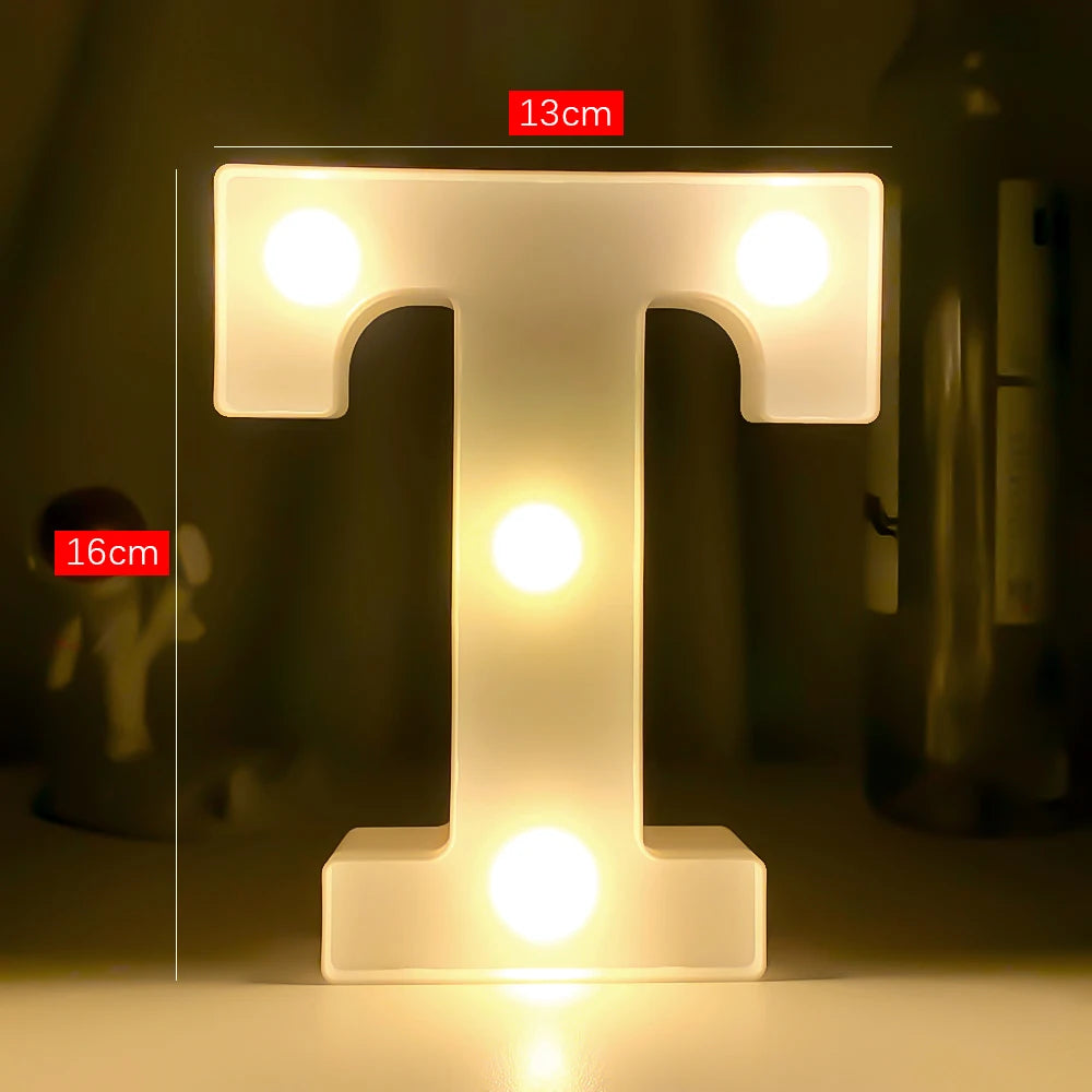 Creative Luminous Letter Night Light | Battery-Powered LED Decor for Parties additional angle