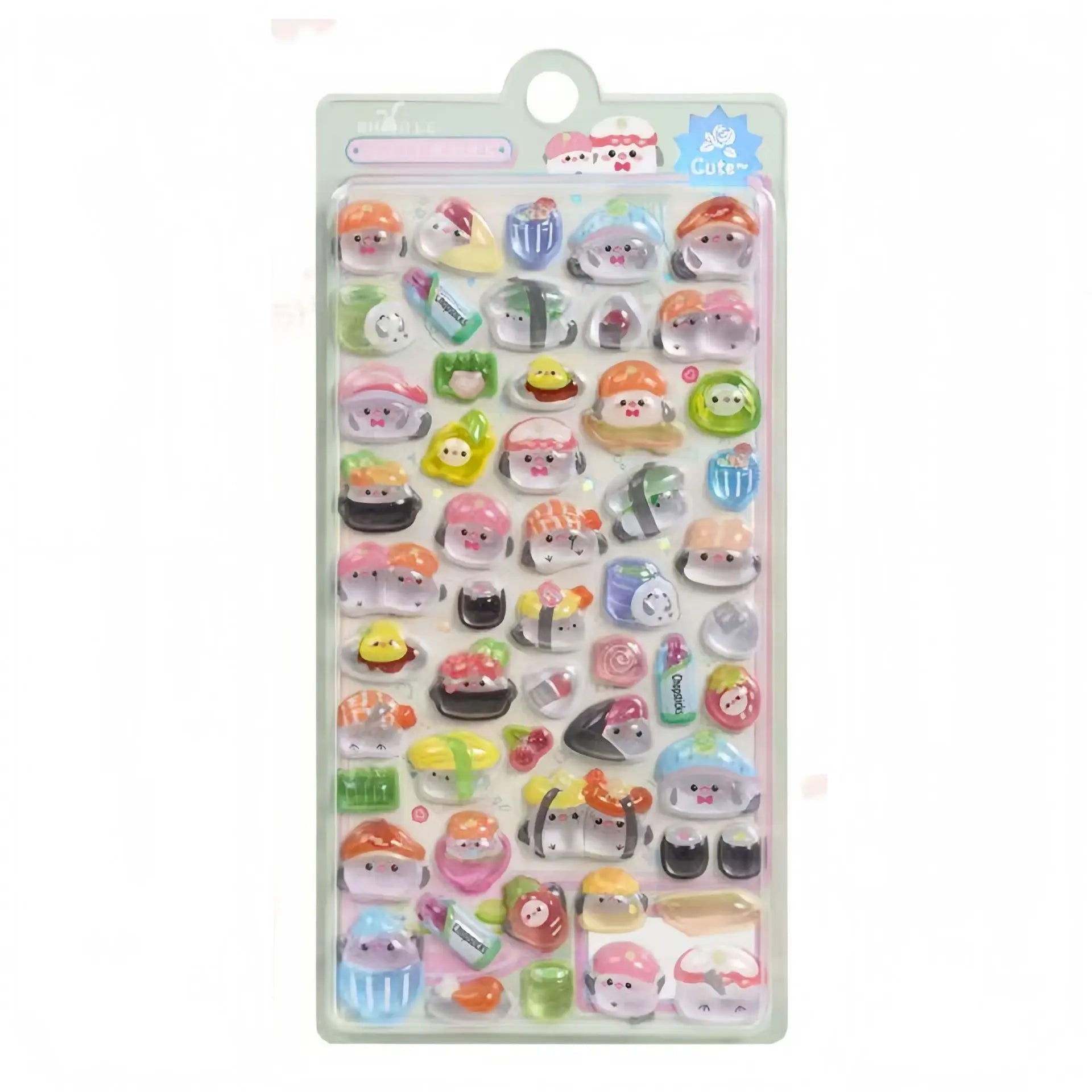 3D Food Stamping Seal Sticker | Japanese Anime Decorative Craft Stickers for Kids close-up view