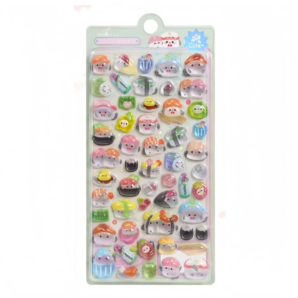 3D Food Stamping Seal Sticker | Japanese Anime Decorative Craft Stickers for Kids close-up view