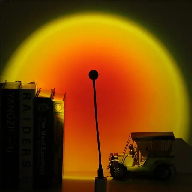 USB Sunset Projection Lamp | Rainbow Atmosphere Night Light for Photography and Room alternate view