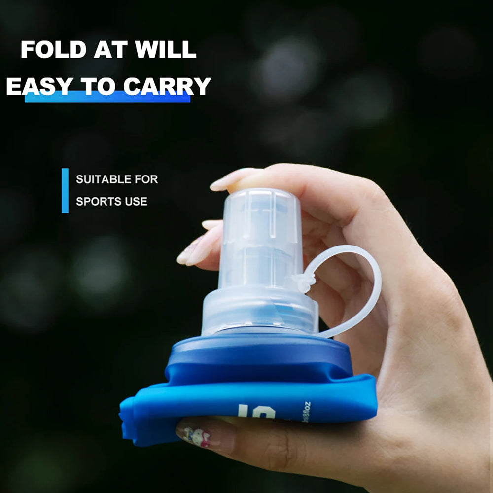 WRELS Camping Soft Water Bottle Drinking Sport Folding Bag Flask Outdoor Running Hydr lifestyle view