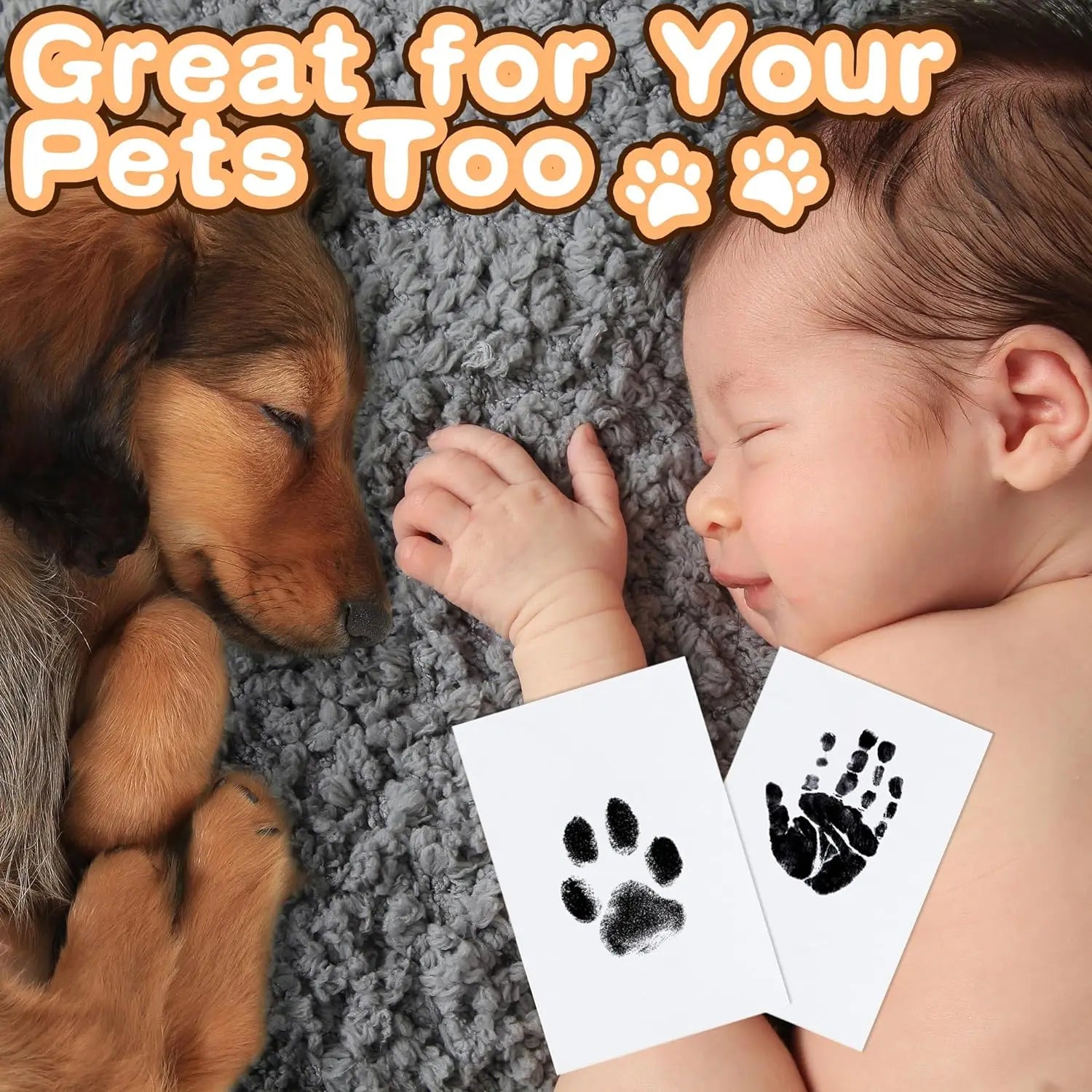 Paw Print Clean Touch Ink Pad, Dog Or Cat Pet Owner Keepsake, DIY Inkless Nose and Pa lifestyle view