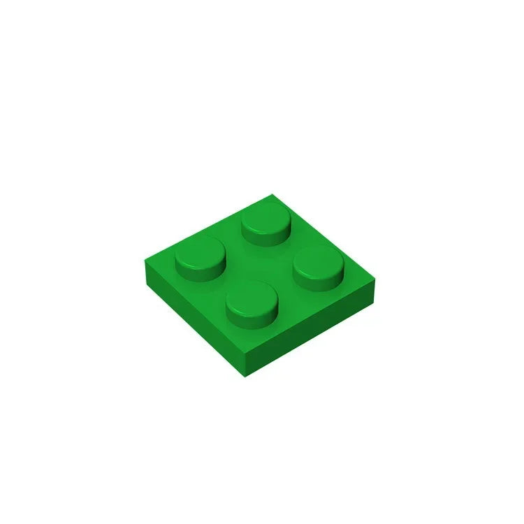 Gobricks Plate 2 x 2 Building Block | Compatible with Lego 3022 close-up view