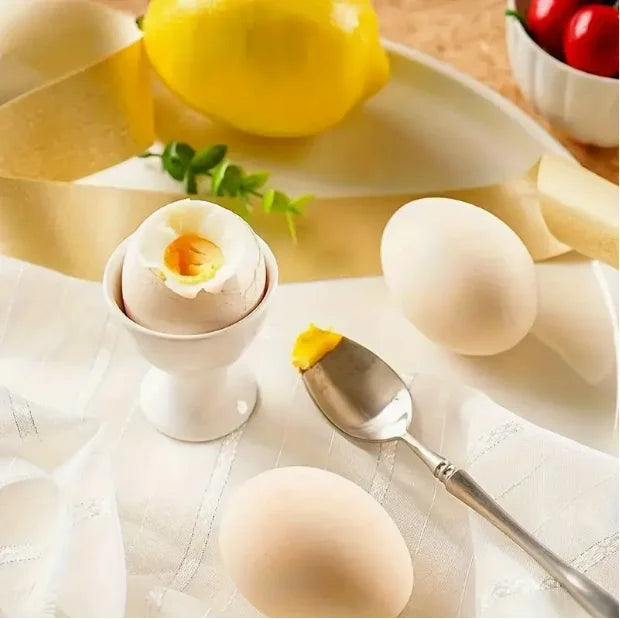 Kitchen Egg Holder White Egg Cup Holder Hard Soft Boiled Egg Breakfast Egg Holder Ban alternate view