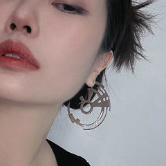 ZHUHE Gear Ear Loops Cyberpunk Style For Women Men's Jewelry Accessories Party Gifts alternate view