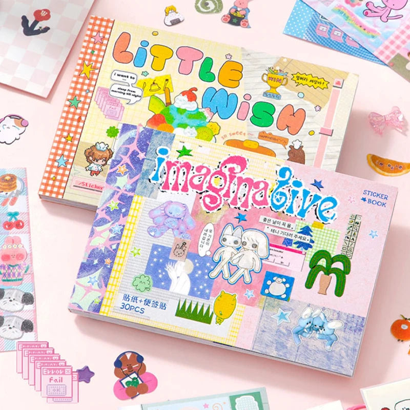Mr. Paper Duplex Sticker Book 30 Sheets | Korean Cute Style Creative Handbook Materia alternate view